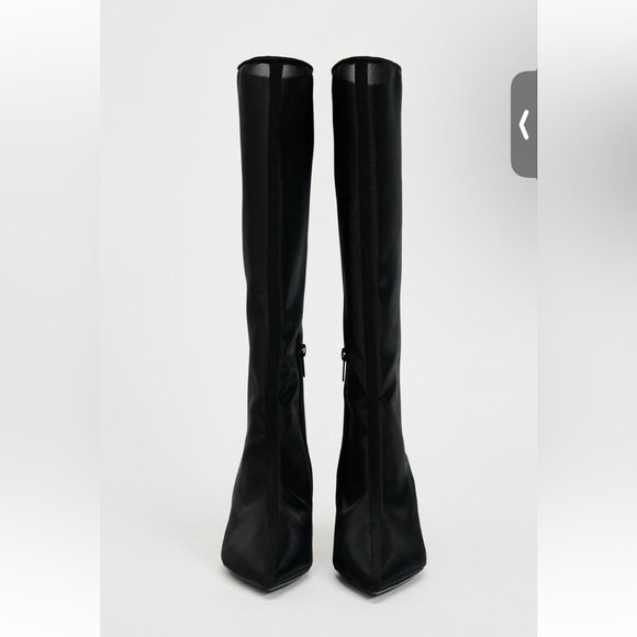 Zara knee high heeled mesh boots - Picture 2 of 5